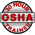 30 Hour OSHA Trained Hard Hat Decal - Weatherproof